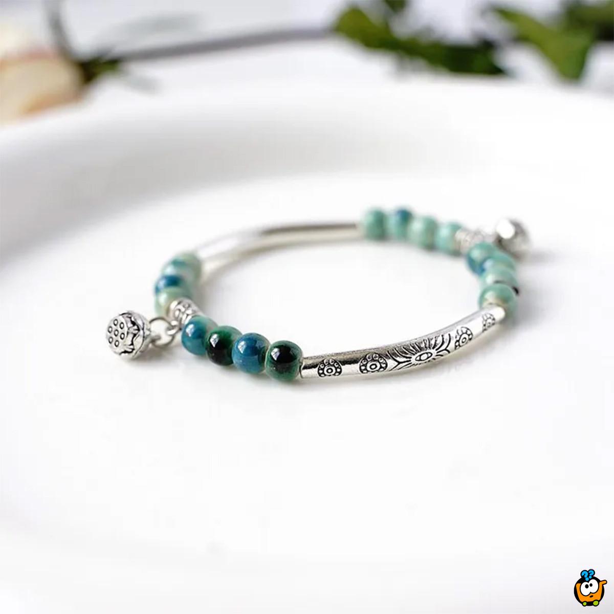 Stone and Silver bracelet – Narukvica sa kamenčićima