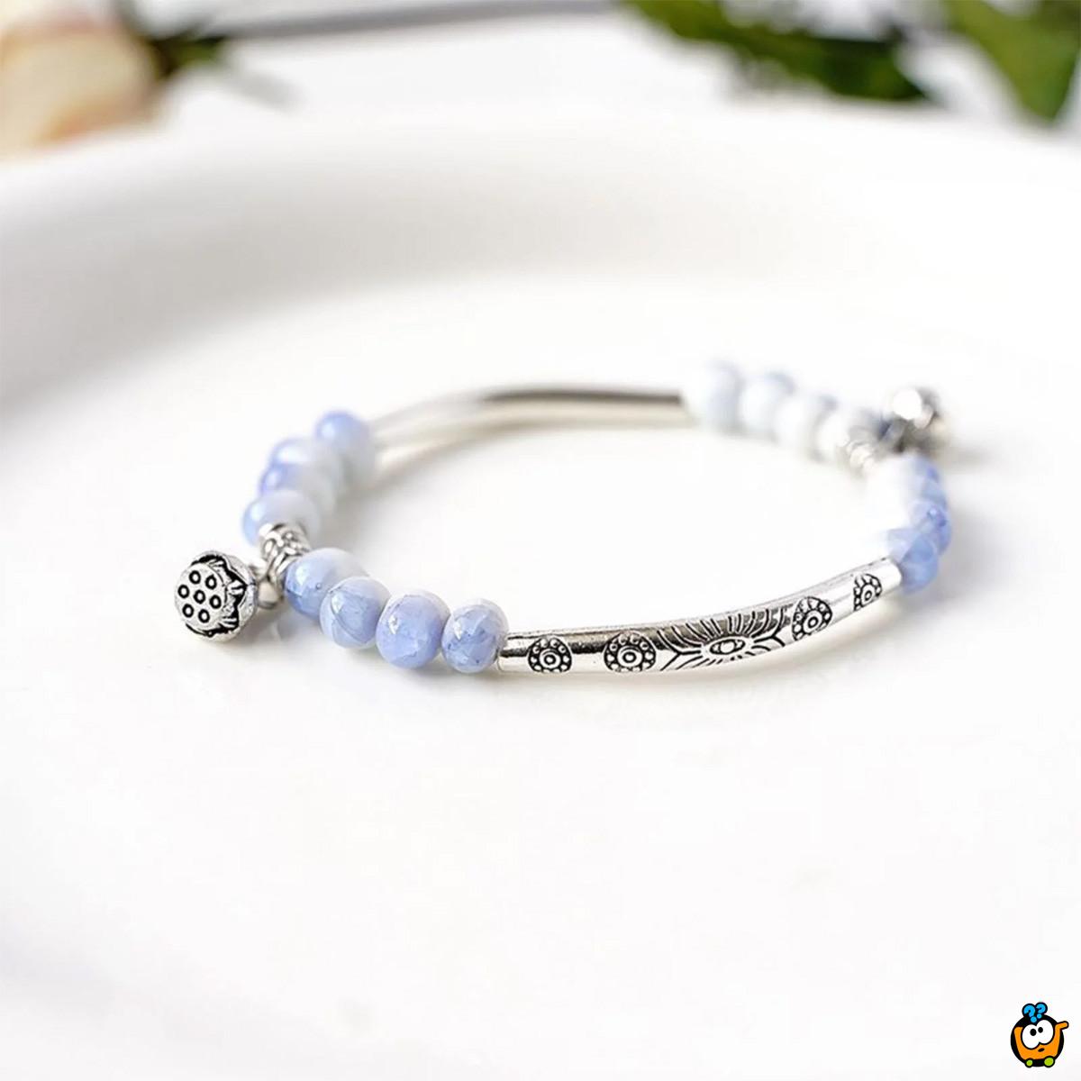 Stone and Silver bracelet – Narukvica sa kamenčićima