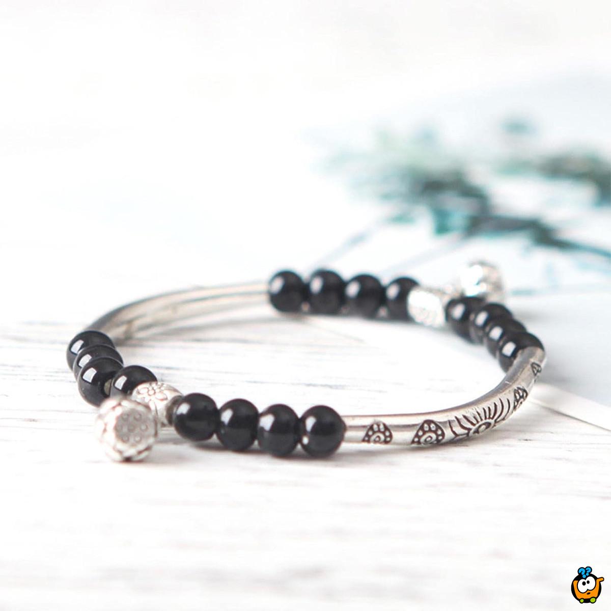Stone and Silver bracelet – Narukvica sa kamenčićima