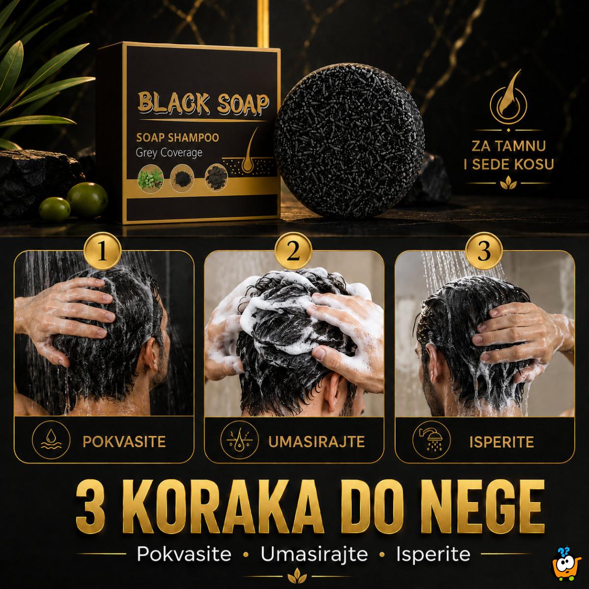 Vratite prirodnu boju kose - Black Soap prirodni sapun za sedu kosu