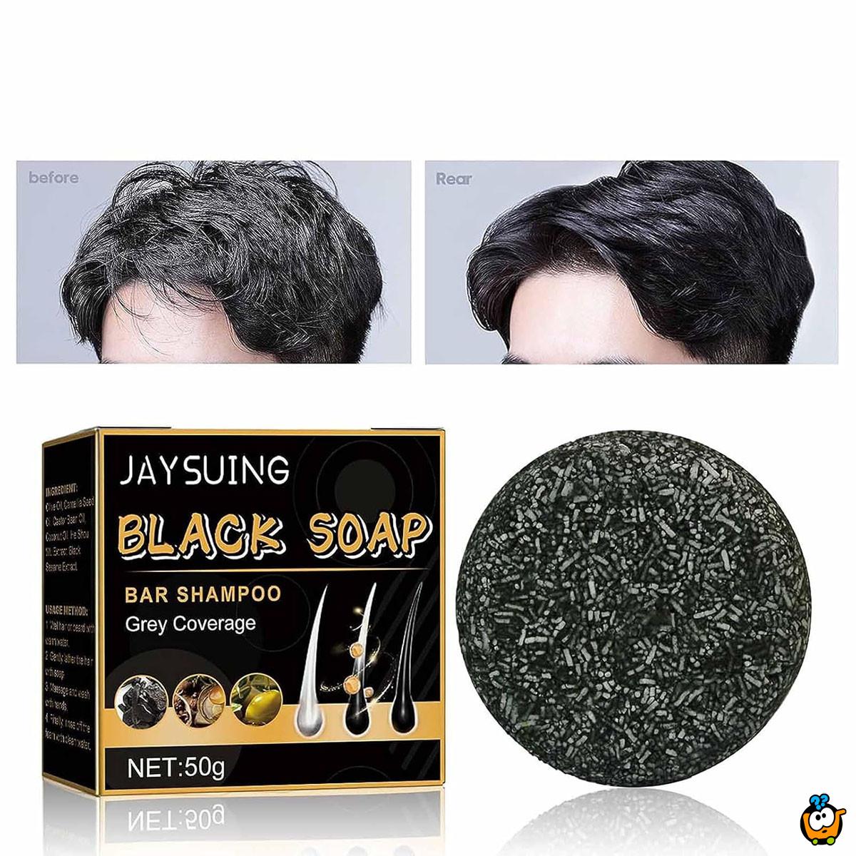 Vratite prirodnu boju kose - Black Soap - Prirodni sapun za sedu kosu