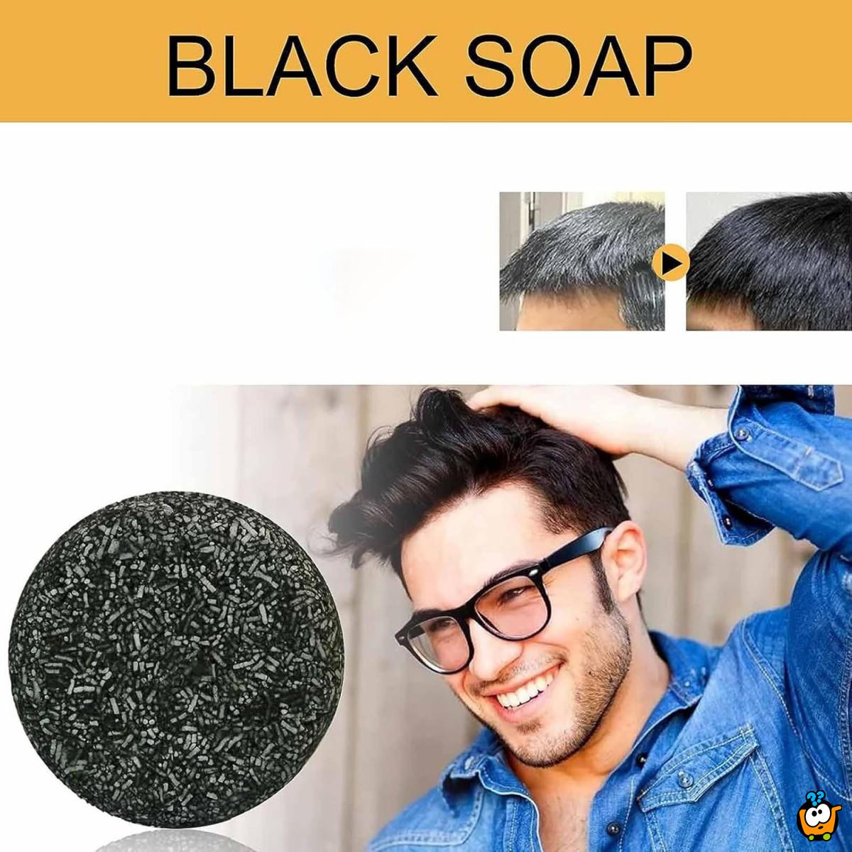 Vratite prirodnu boju kose - Black Soap - Prirodni sapun za sedu kosu