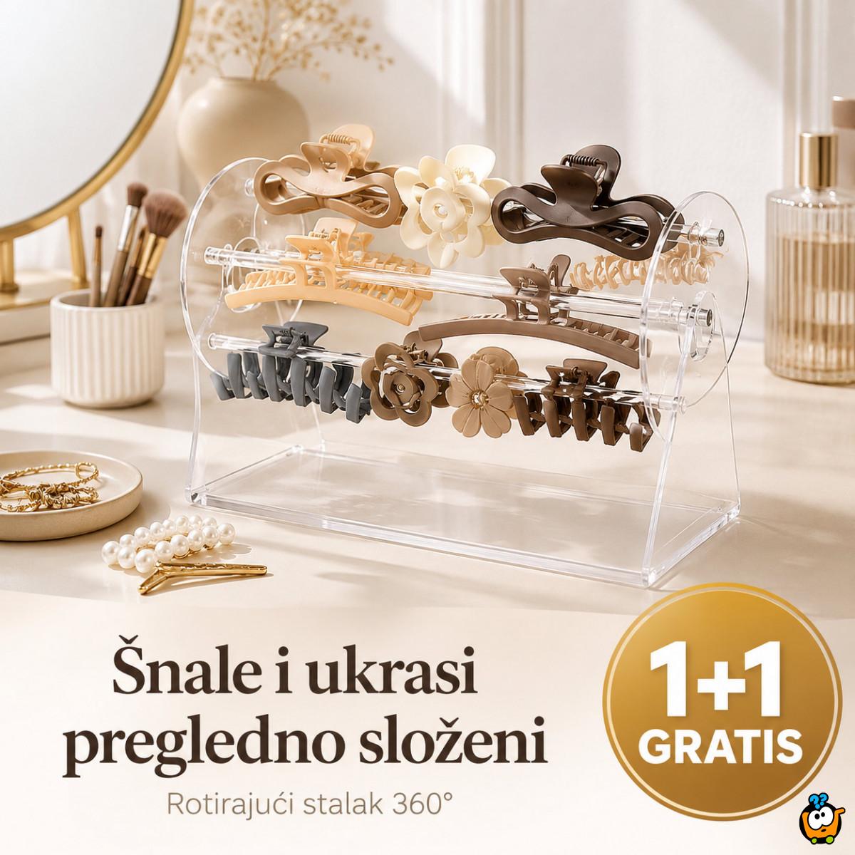 1+1 GRATIS Akrilni rotirajući stalak za šnale i ukrase 360°