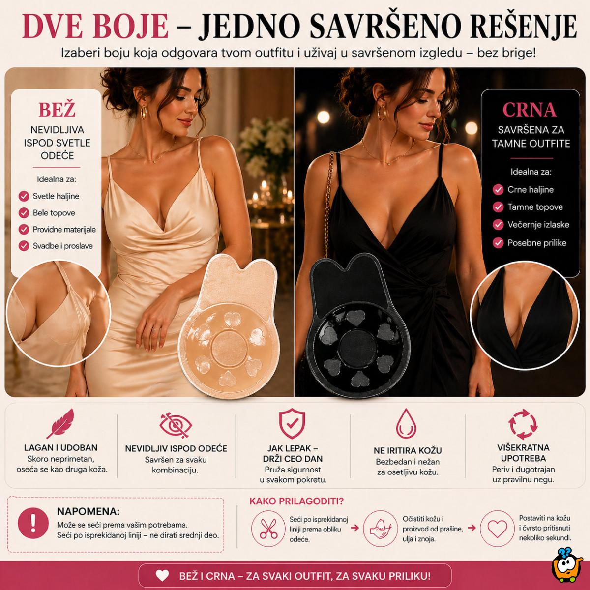 Bunny Lift nevidljive nalepnice za grudi - Nosi omiljenu haljinu bez vidljivog grudnjaka