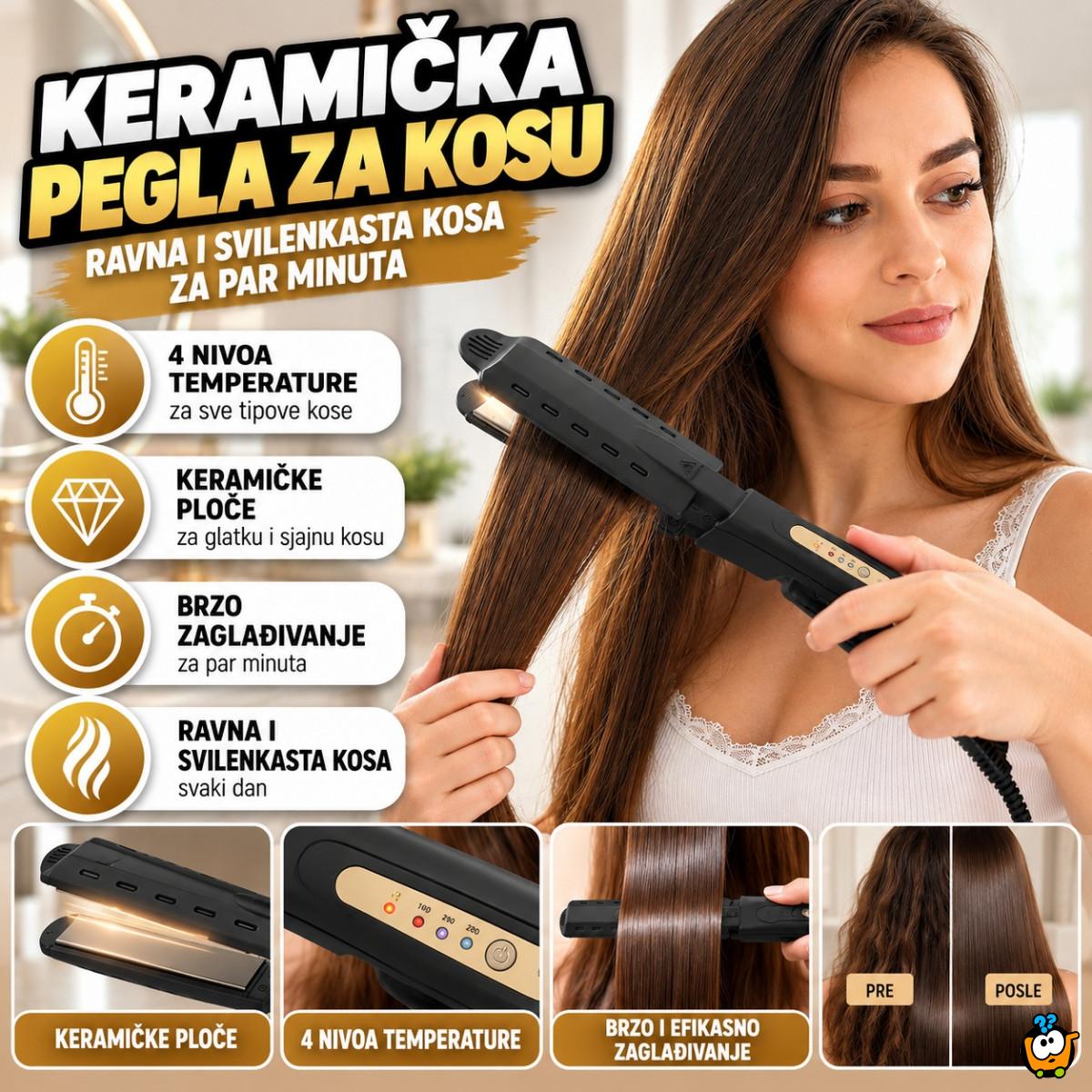 Keramička pegla za kosu – ravna i svilenkasta kosa za par minuta
