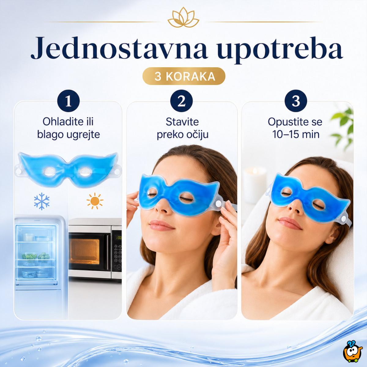 Gel maska za predeo oko očiju - za odmorne oči bez podočnjaka