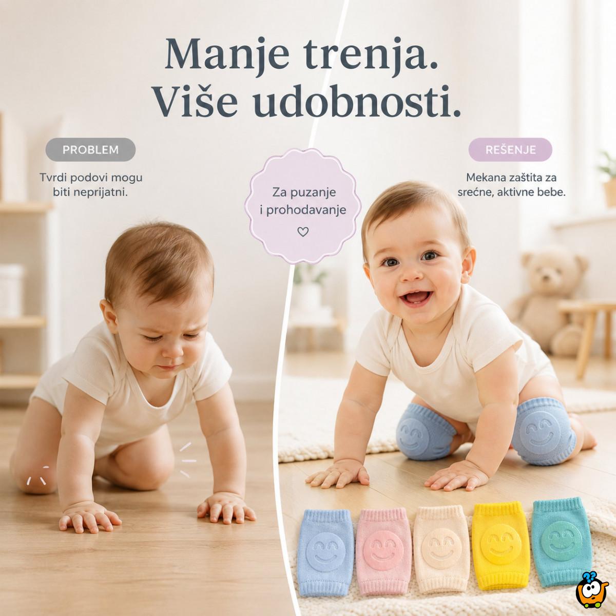 Mekani neklizajući štitnici za kolena za bebe – za puzanje i prohodavanje