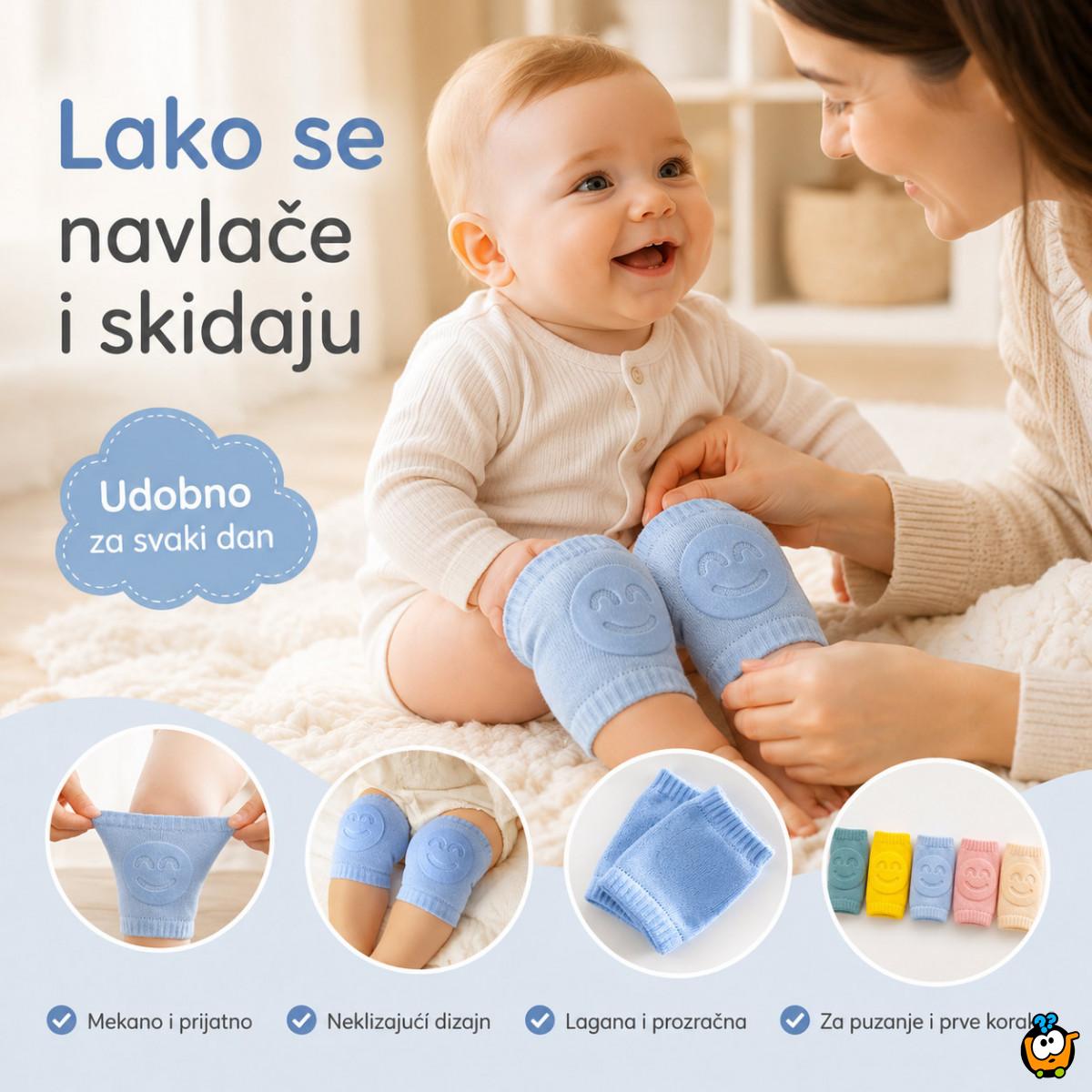 Mekani neklizajući štitnici za kolena za bebe – za puzanje i prohodavanje