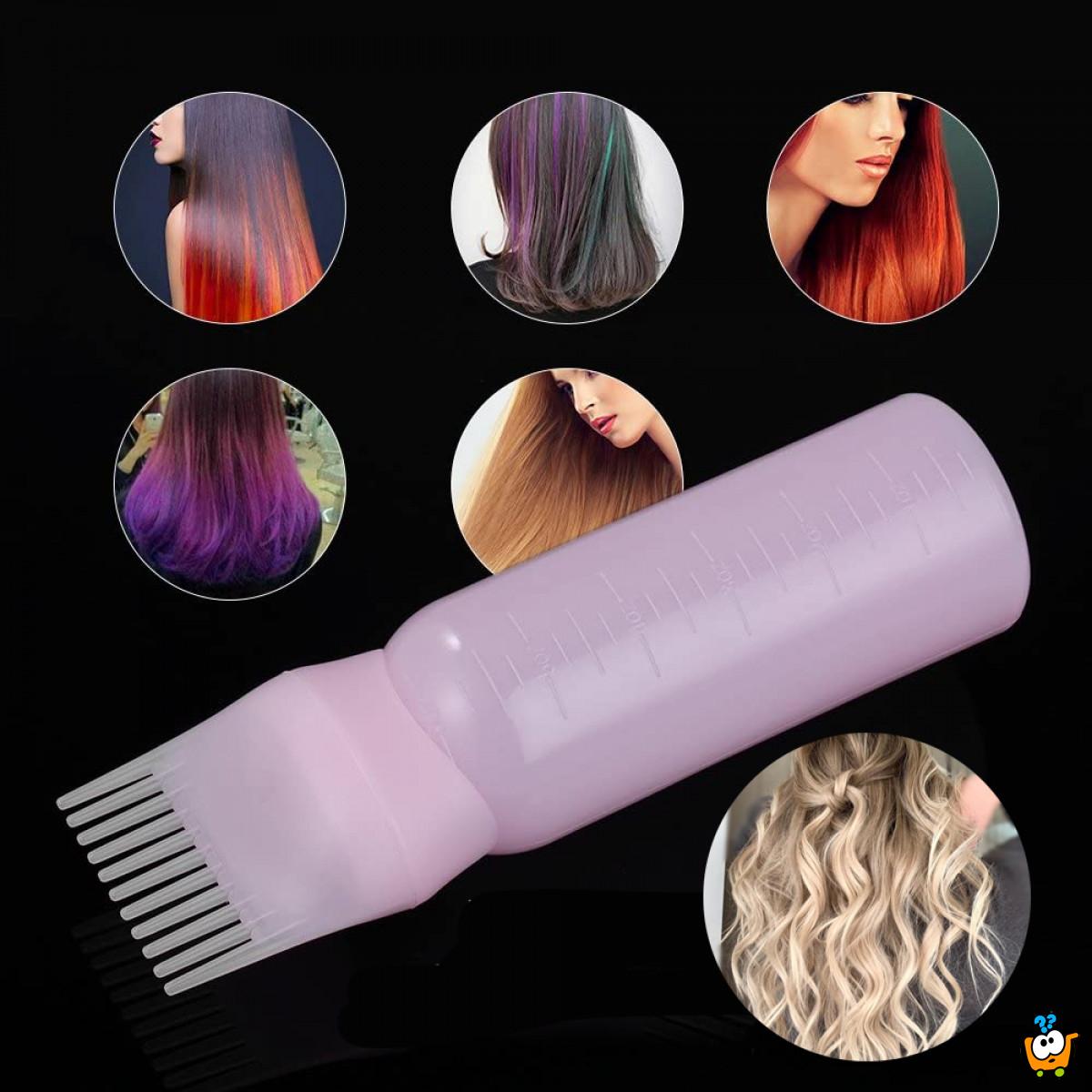 Bočica sa češljićem za precizno nanošenje farbe
