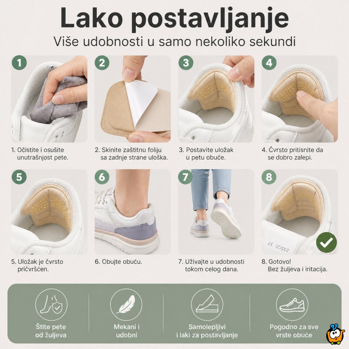 Samolepljivi jastučići za pete – protiv žuljanja, klizanja i trenja