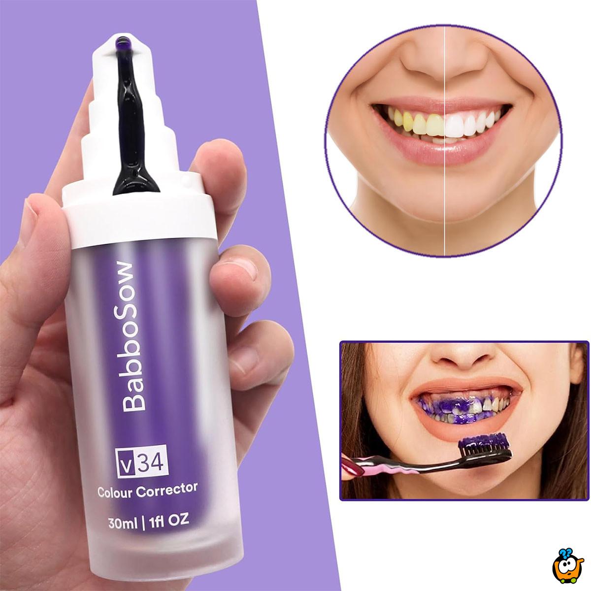 Ljubičasti serum za izbeljivanje zuba