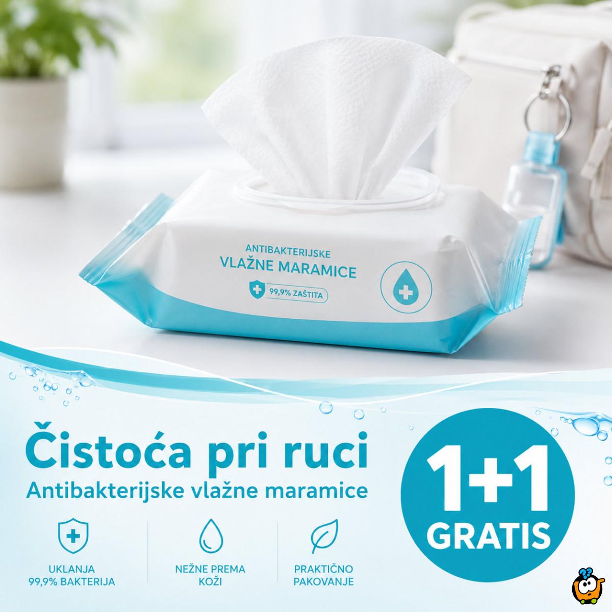 1+1 GRATIS Antibakterijske vlažne maramice
