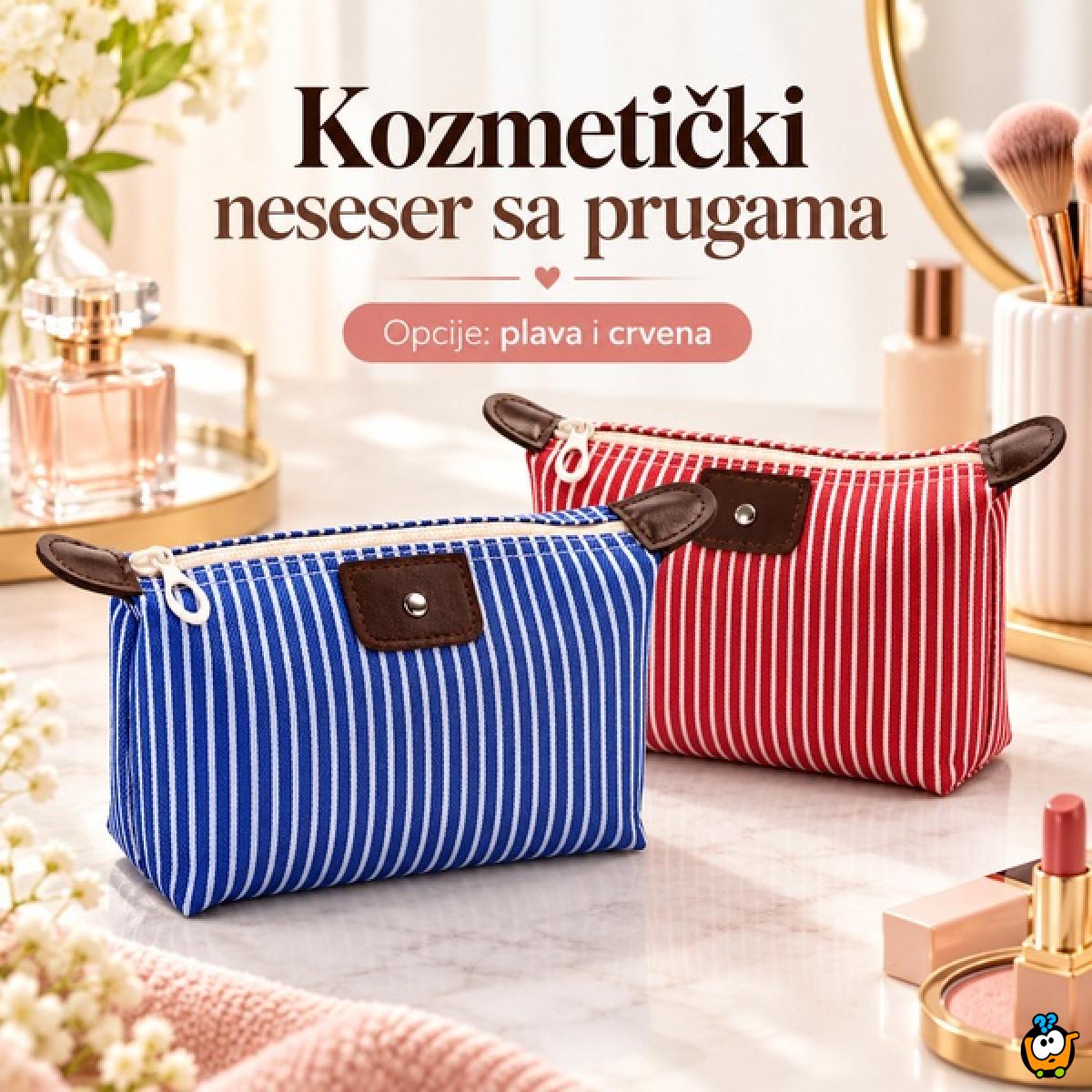  Kozmetički neseser sa prugama