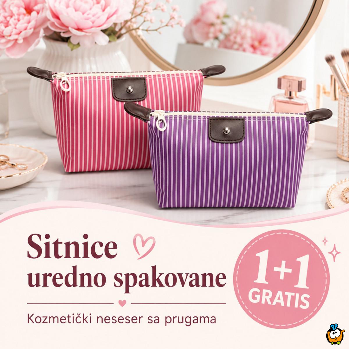 1+1 GRATIS Kozmetički neseser sa prugama