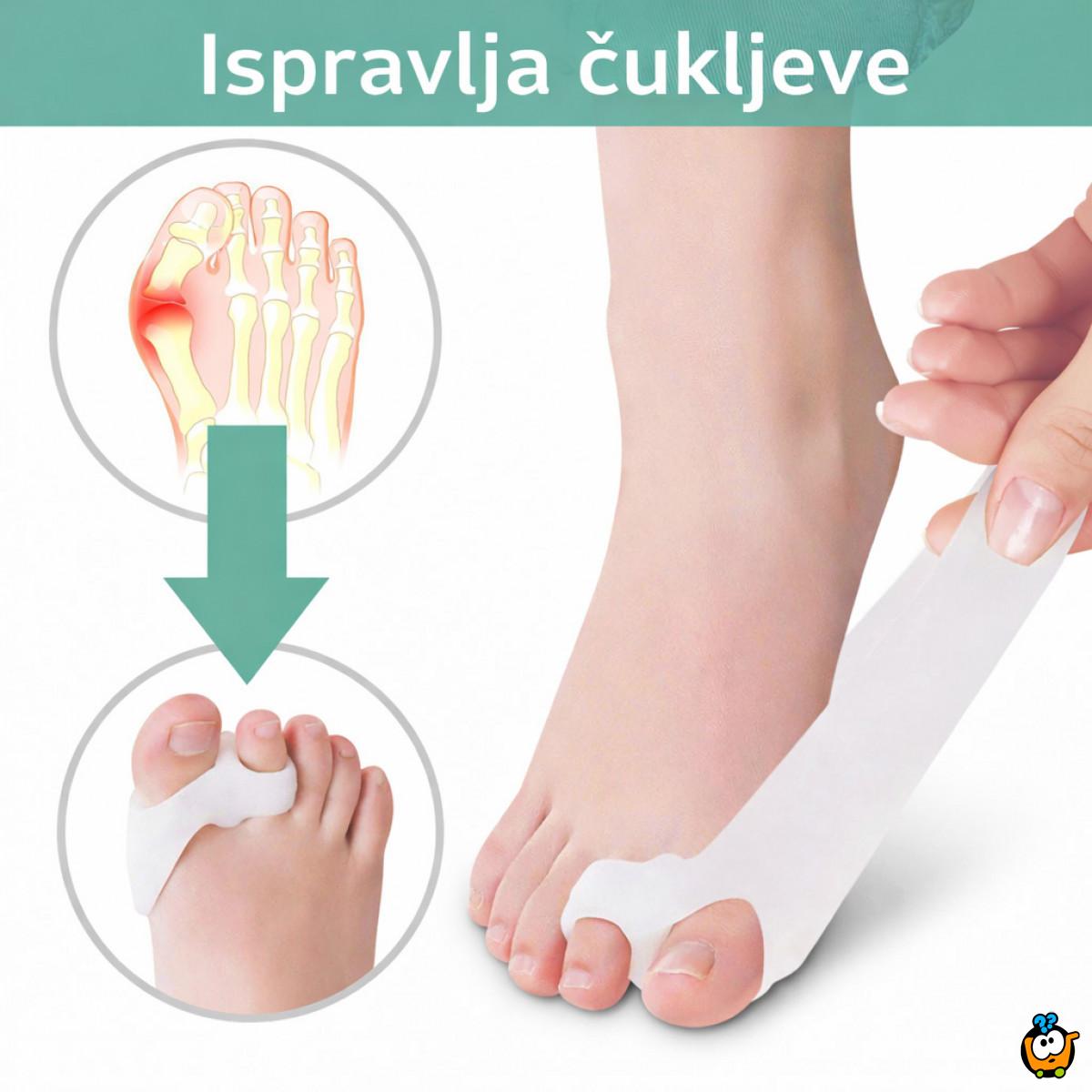 Silikonski ortopedski zaštitni separator za palac i čukljeve