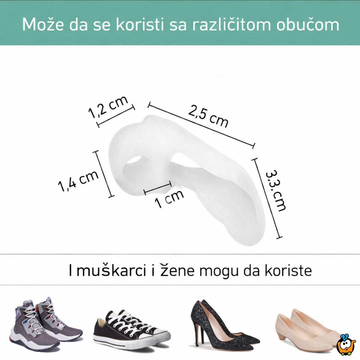 Silikonski ortopedski zaštitni separator za palac i čukljeve