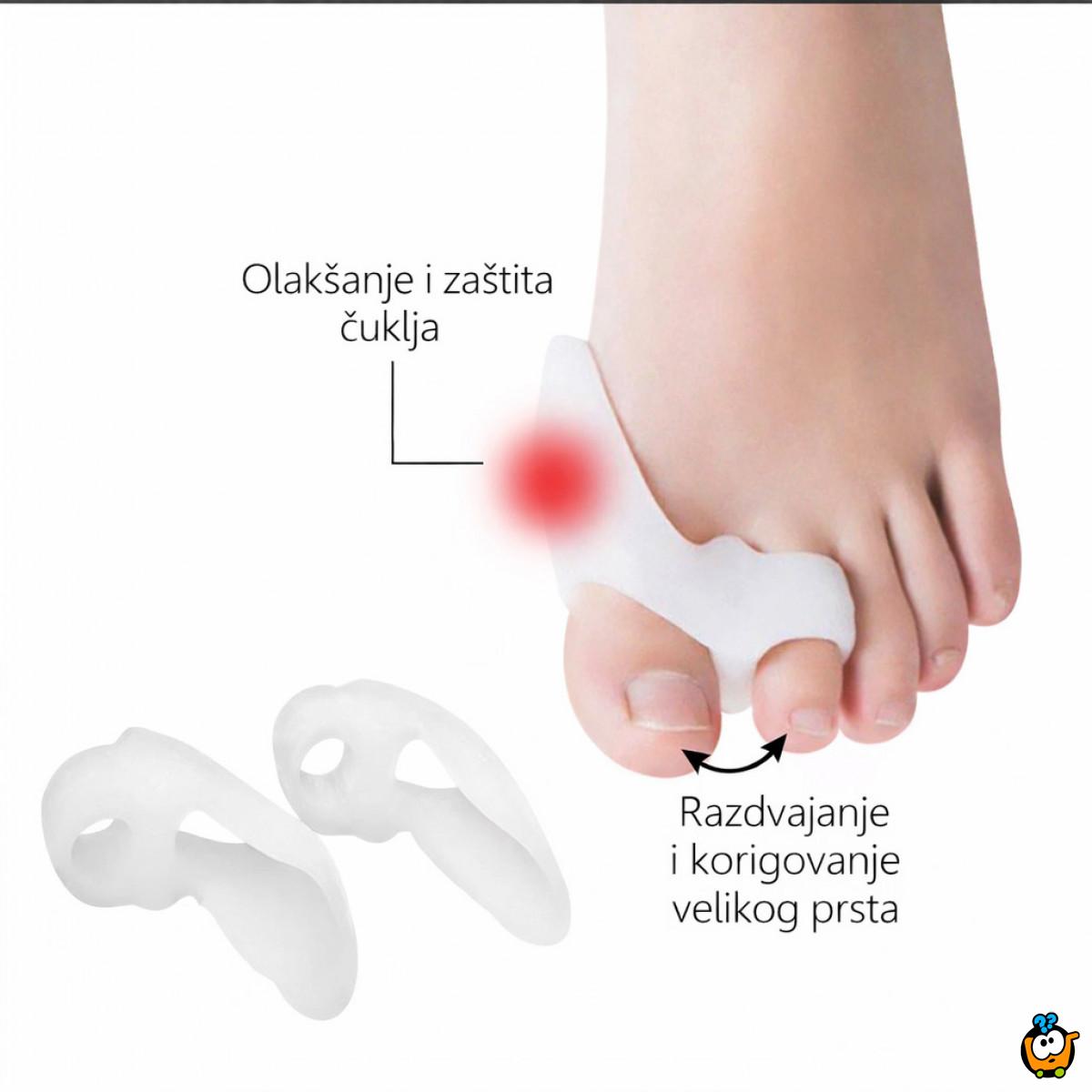 Silikonski ortopedski zaštitni separator za palac i čukljeve