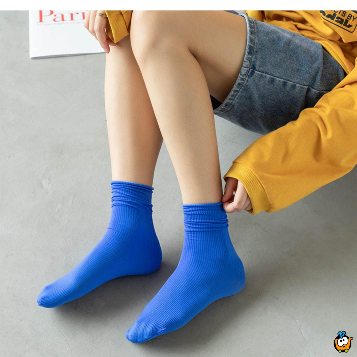 Udobne pamučne čarape bez ranfle 