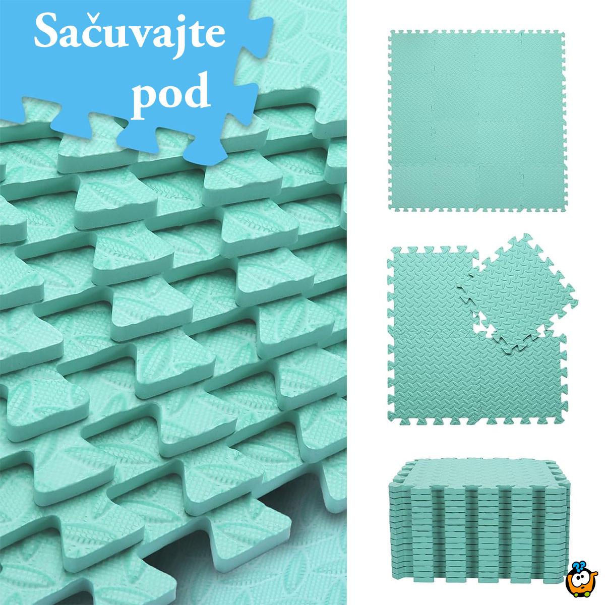 EVA kocke mint zelene boje set od 4 kom - mekana podna podloga