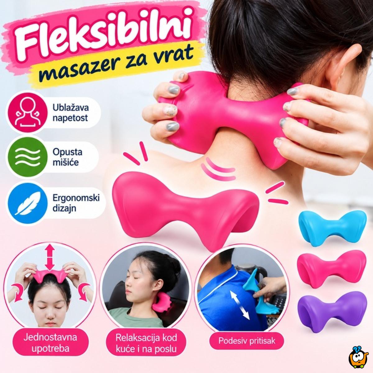 Fleksibilni ergonomski masazer za vrat