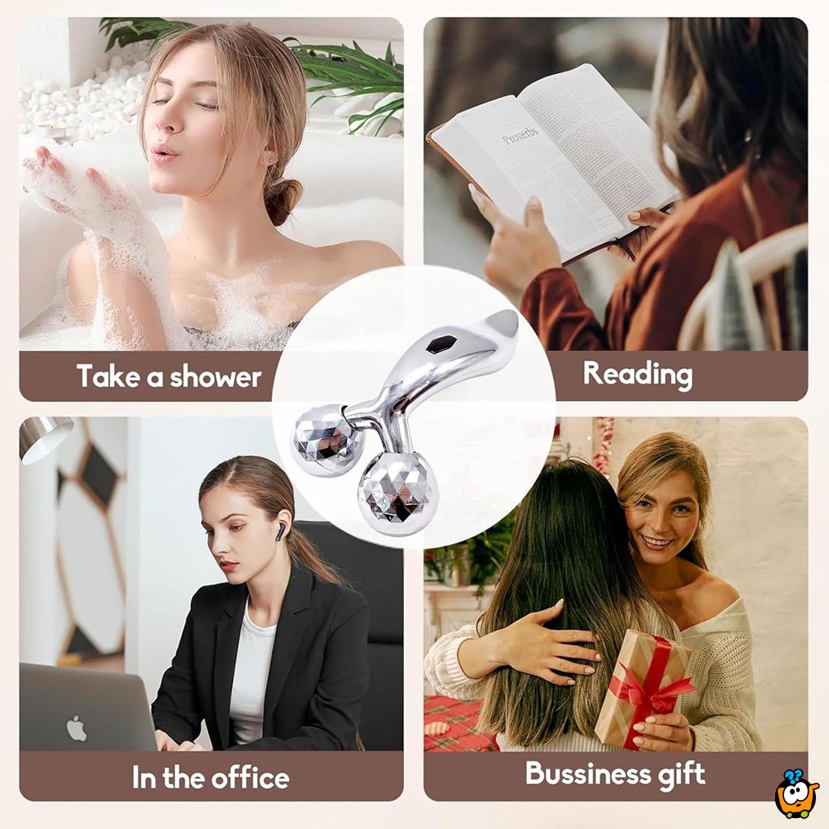 3D masažer za lice - za zategnutu i blistavu kožu