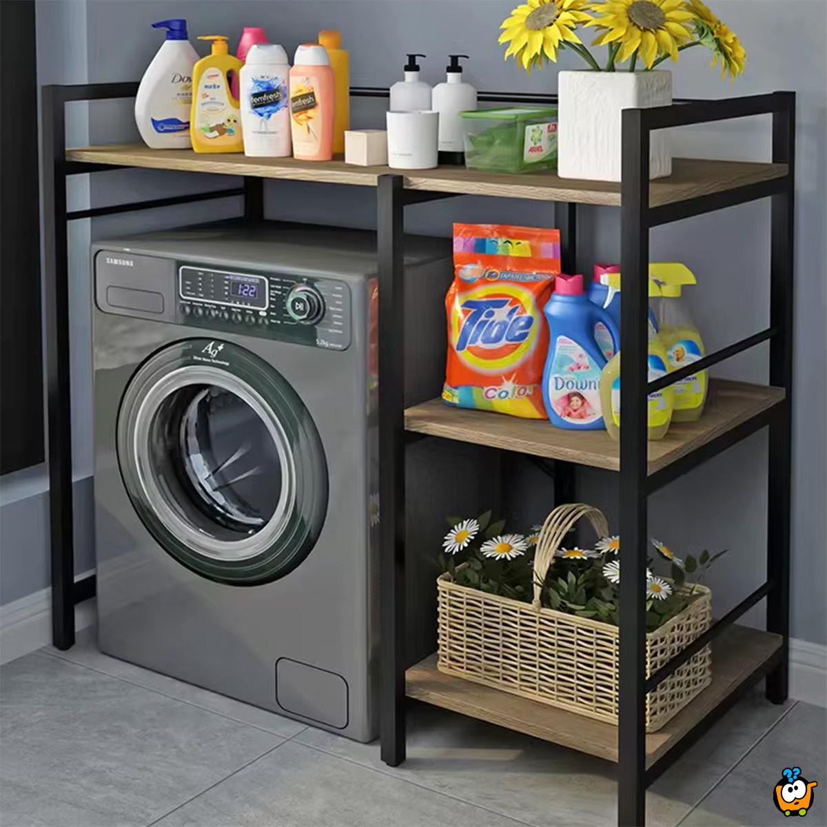 Steel Space Pro - Premium stalak sa policama iznad veš mašine