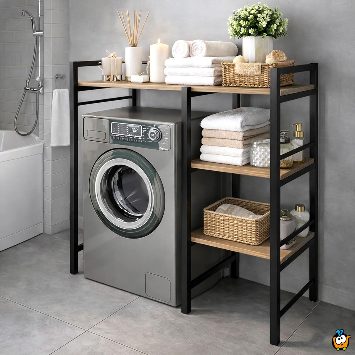 Steel Space Pro - Premium stalak sa policama iznad veš mašine