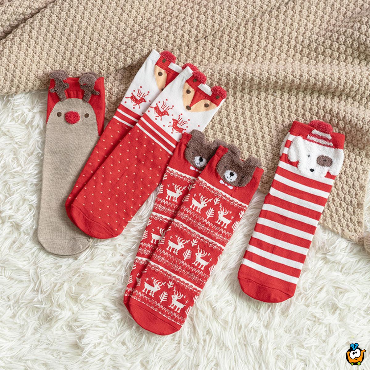Christmas socks - Ženske čarape sa novogodišnjim motivima