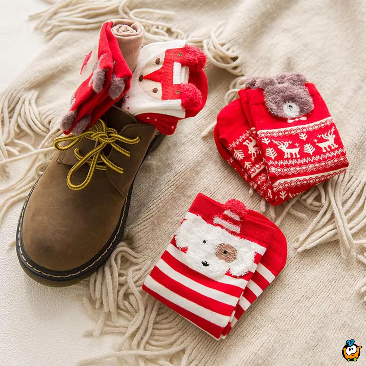 Christmas socks - Ženske čarape sa novogodišnjim motivima