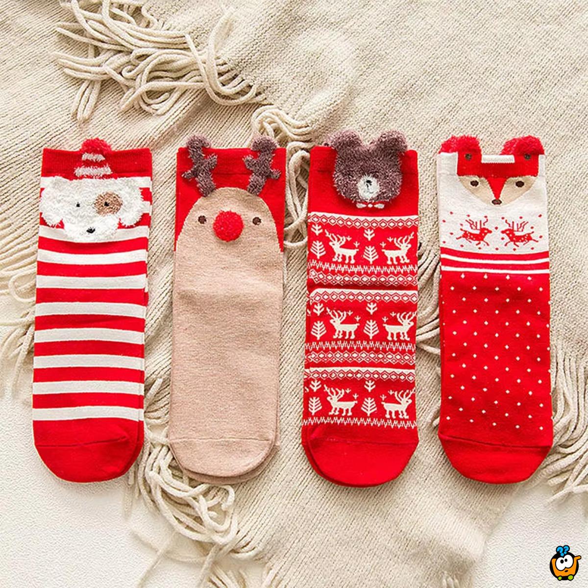 Christmas socks - Ženske čarape sa novogodišnjim motivima