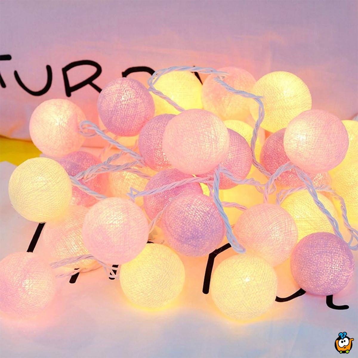 Pink Fairy lights – Svetleće roze i bele kugle za čaroban ambijent