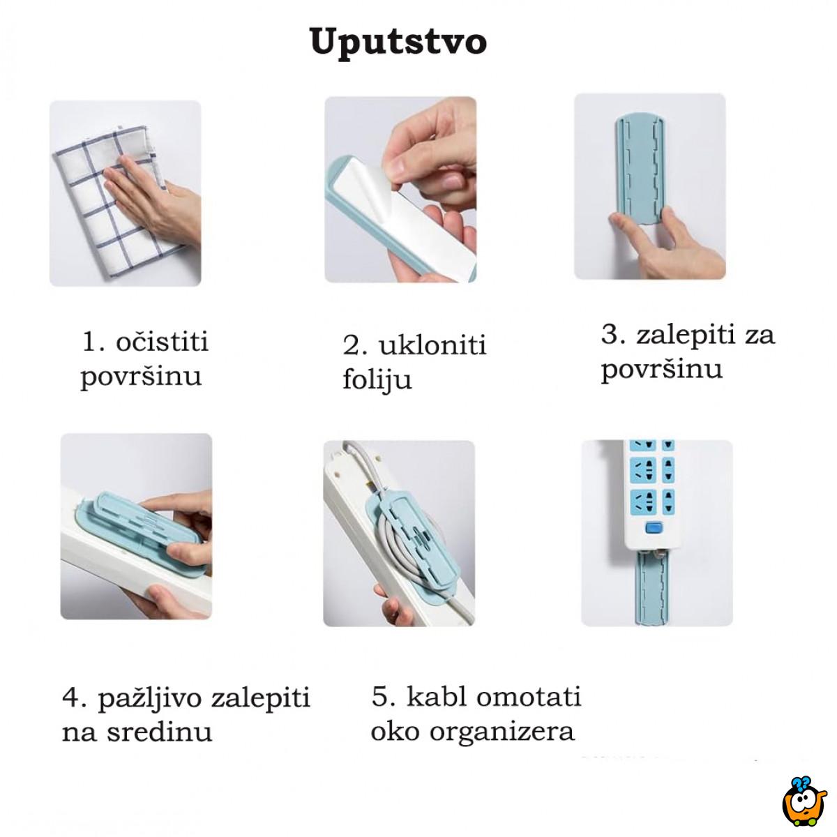 Samolepljivi nosač za produžni kabl i adaptere