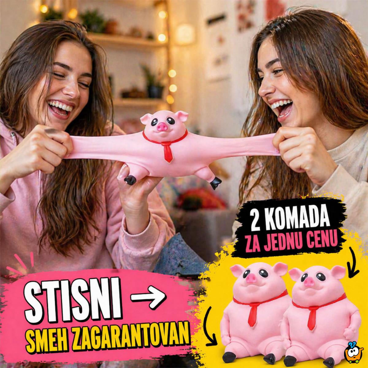 2 x Prasence koje topi stres za 5 sekundi - Pink Piggy - 2 komada!