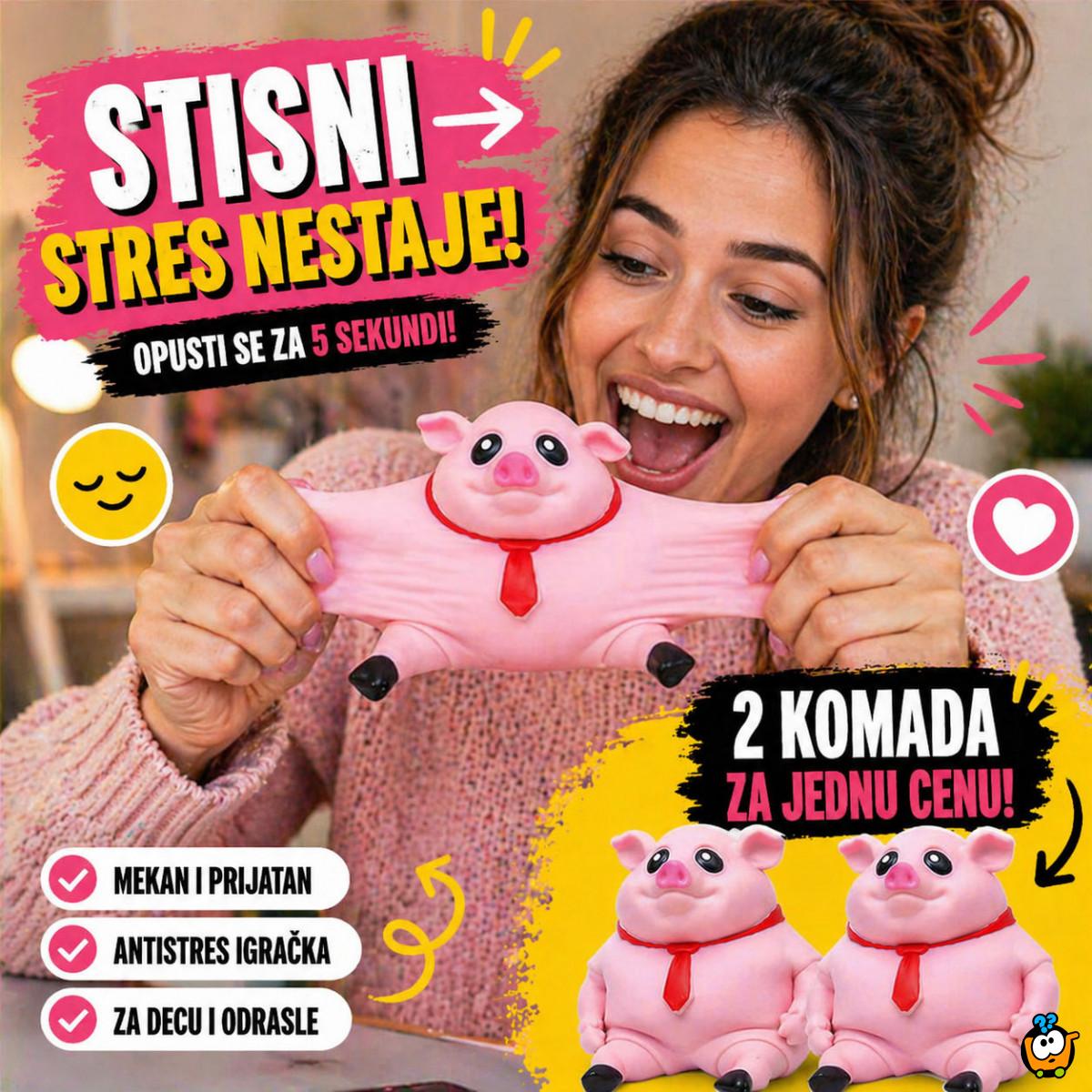 2 x Prasence koje topi stres za 5 sekundi - Pink Piggy - 2 komada!
