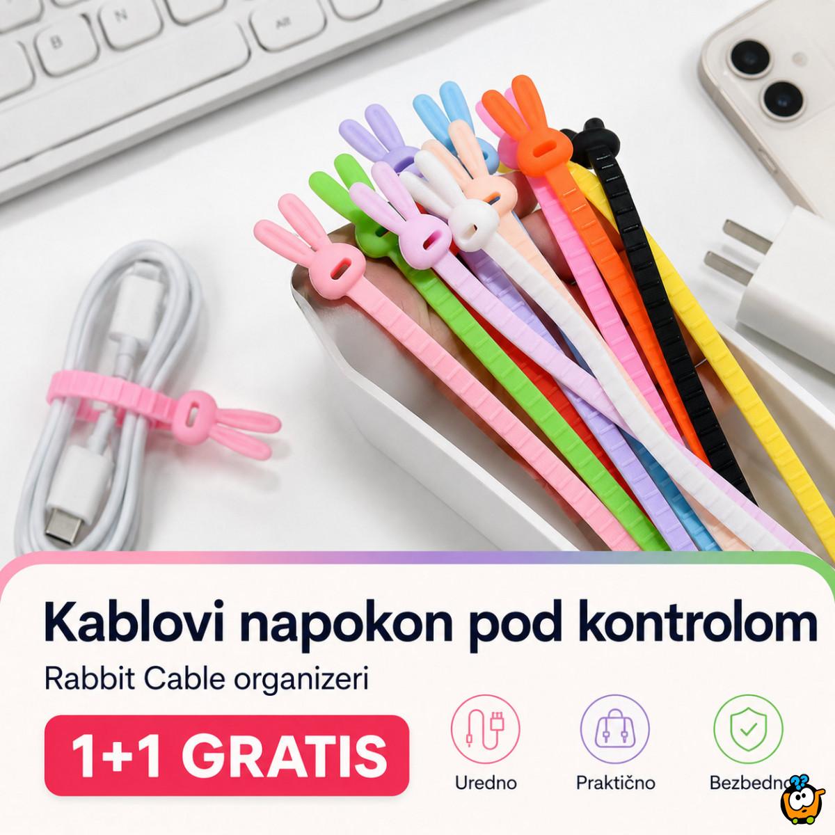 1+1 GRATIS Rabbit Cable - Organizatori kablova u bojama