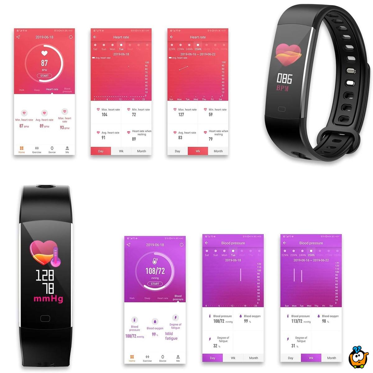 Black Smart Band - Pametna fitnes narukvica