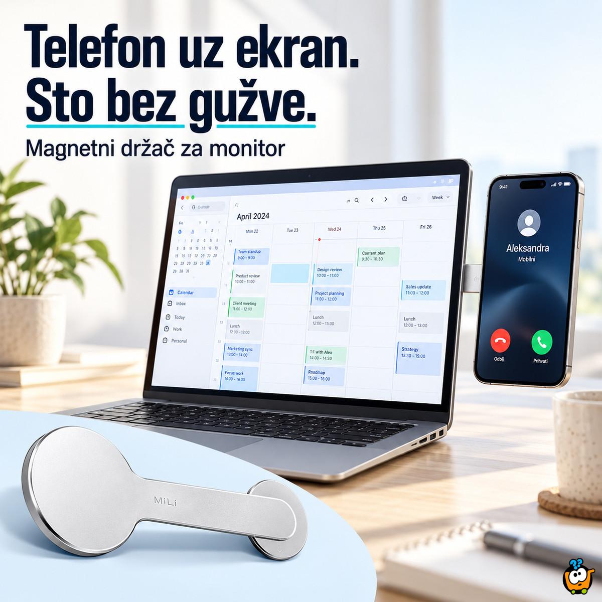 Magnetni držač telefona za monitor