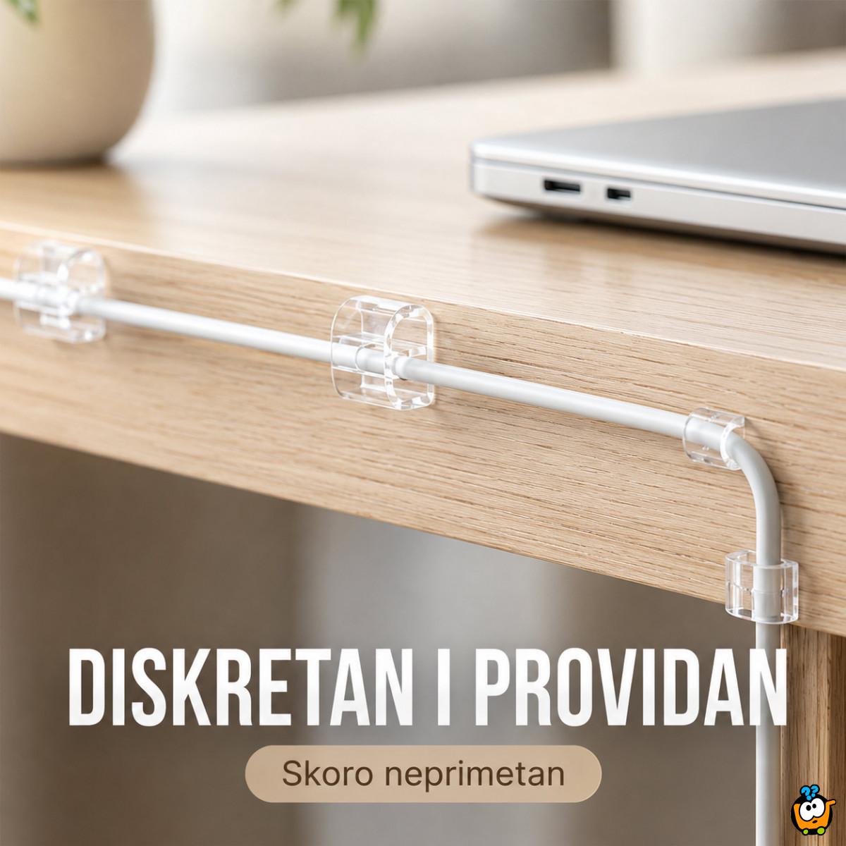 Set od 20 samolepljivih organizera za kablove – uredan sto bez zapetljanih žica