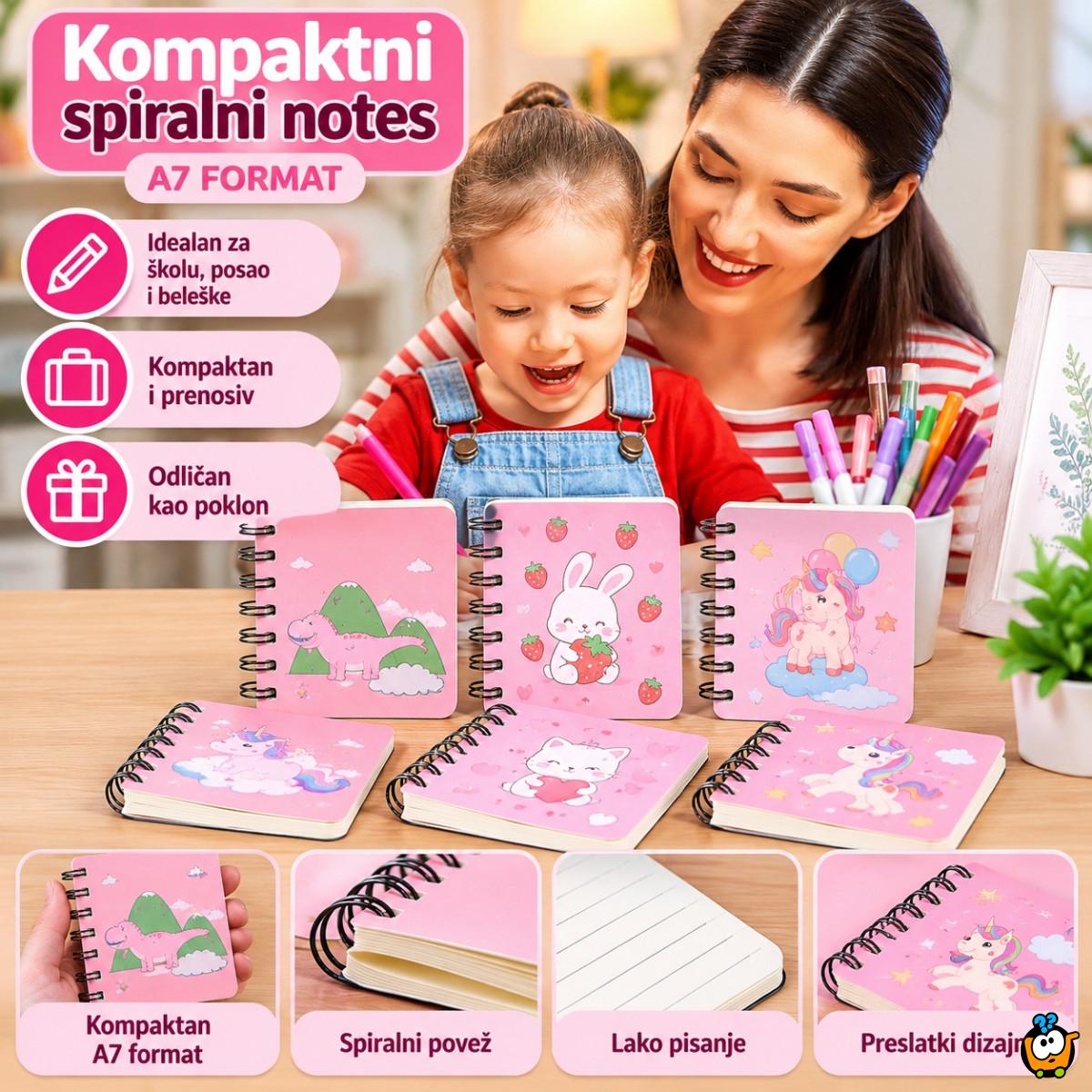 Blokčić - Kompaktni spiralni notes A7