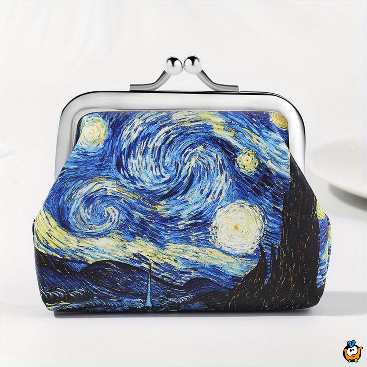 Art novčanik za sitan novac sa Van Gog motivom