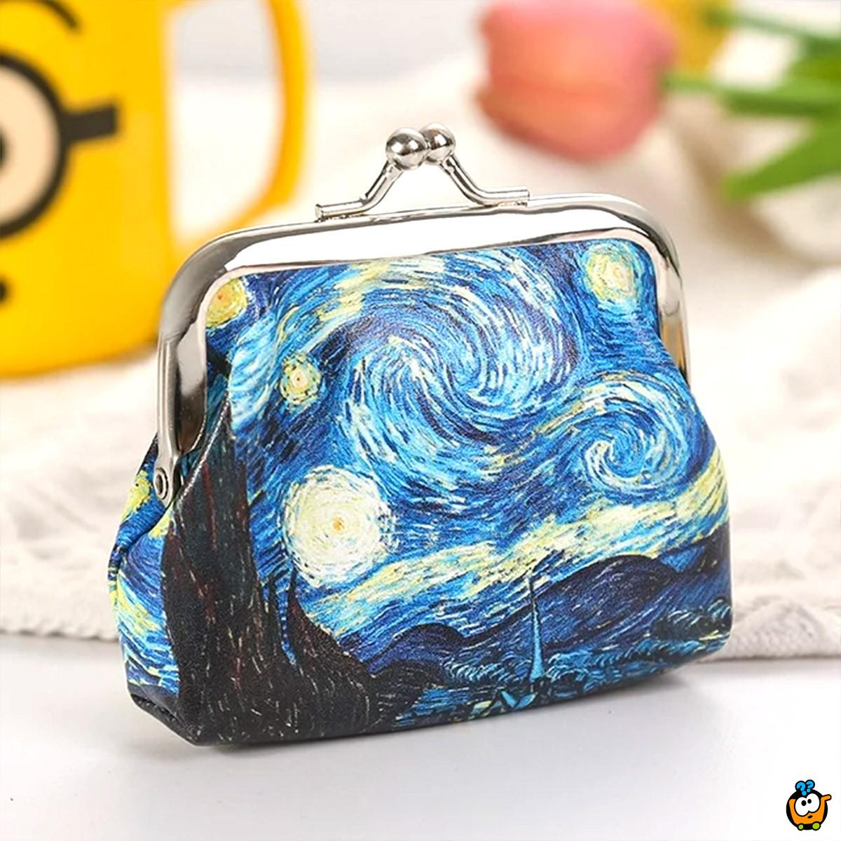 Art novčanik za sitan novac sa Van Gog motivom