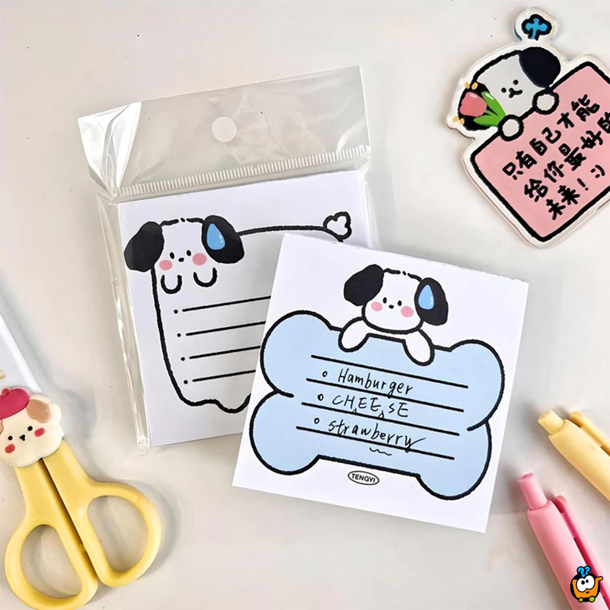 Cute Puppy - šareni memo blok za beleške