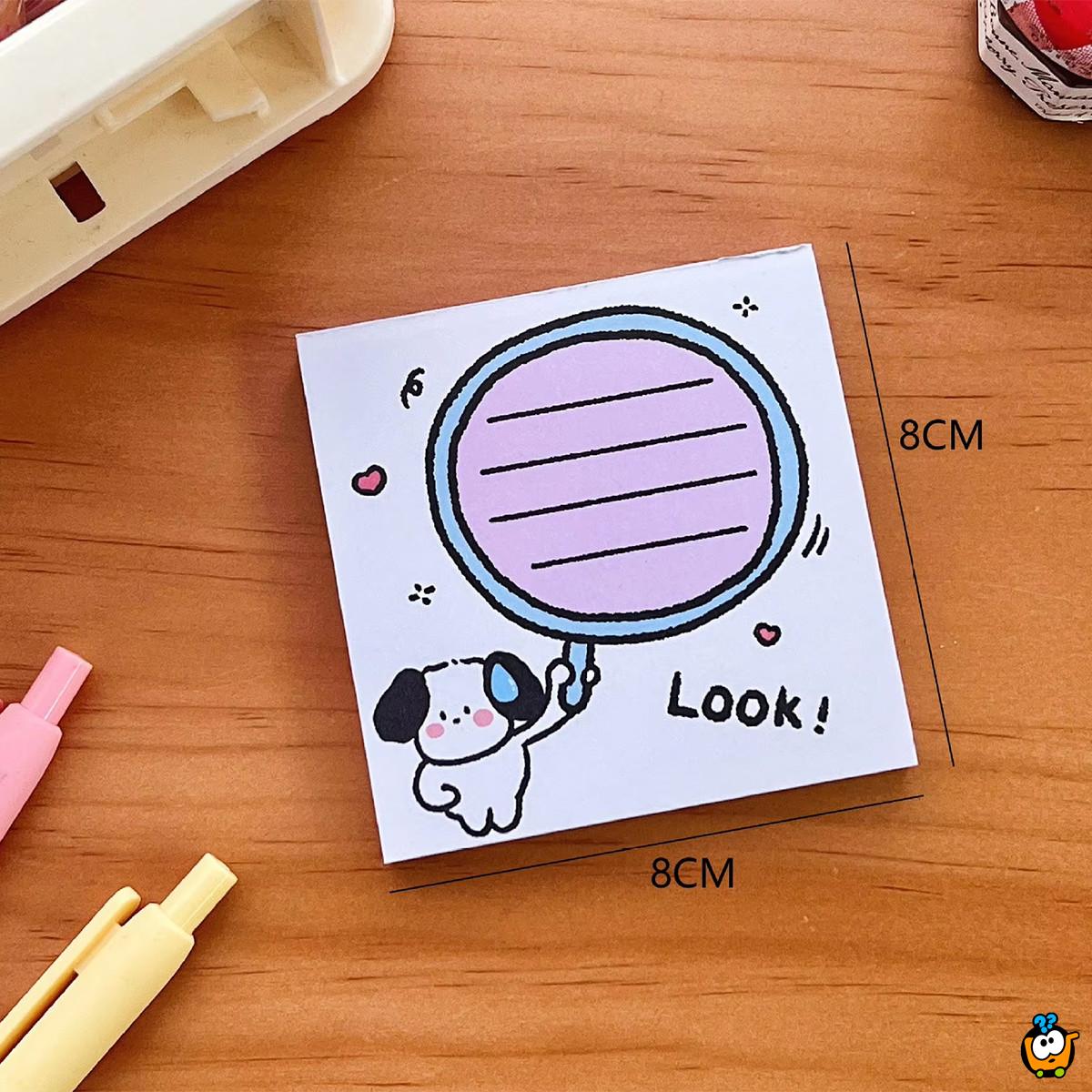 Cute Puppy - šareni memo blok za beleške