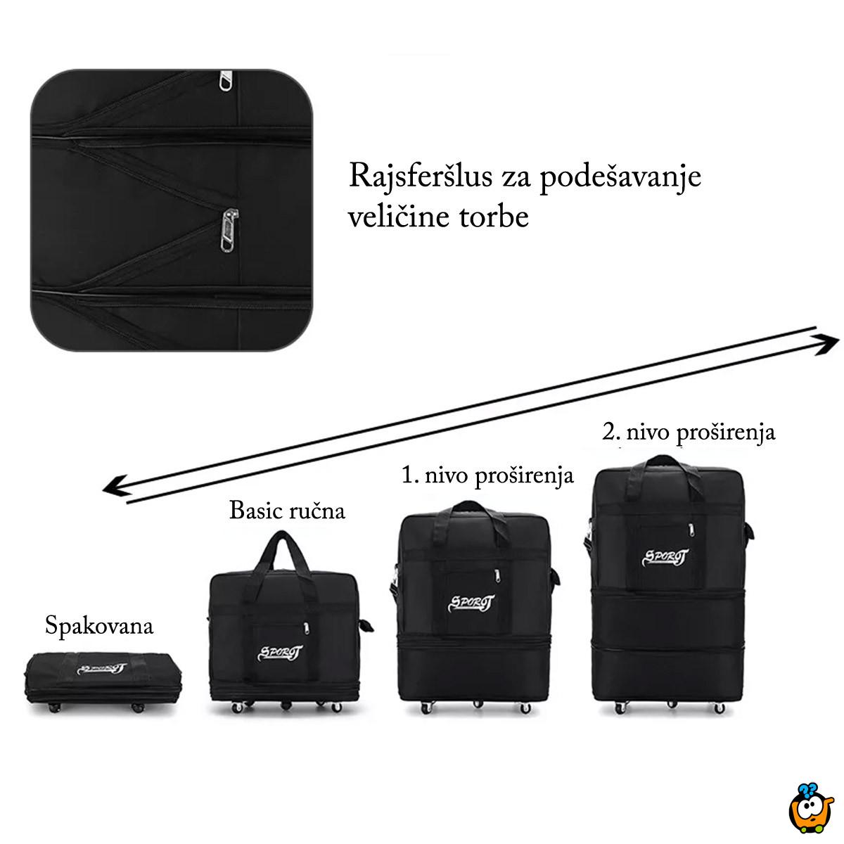 Handy Trip - Proširiva putna torba sa točkićima i lozinkom