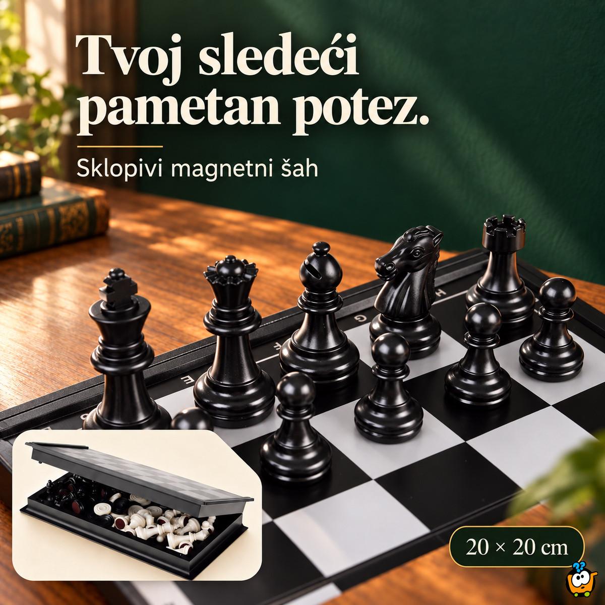 Sklopivi magnetni šah - trenira vijuge, razvija um