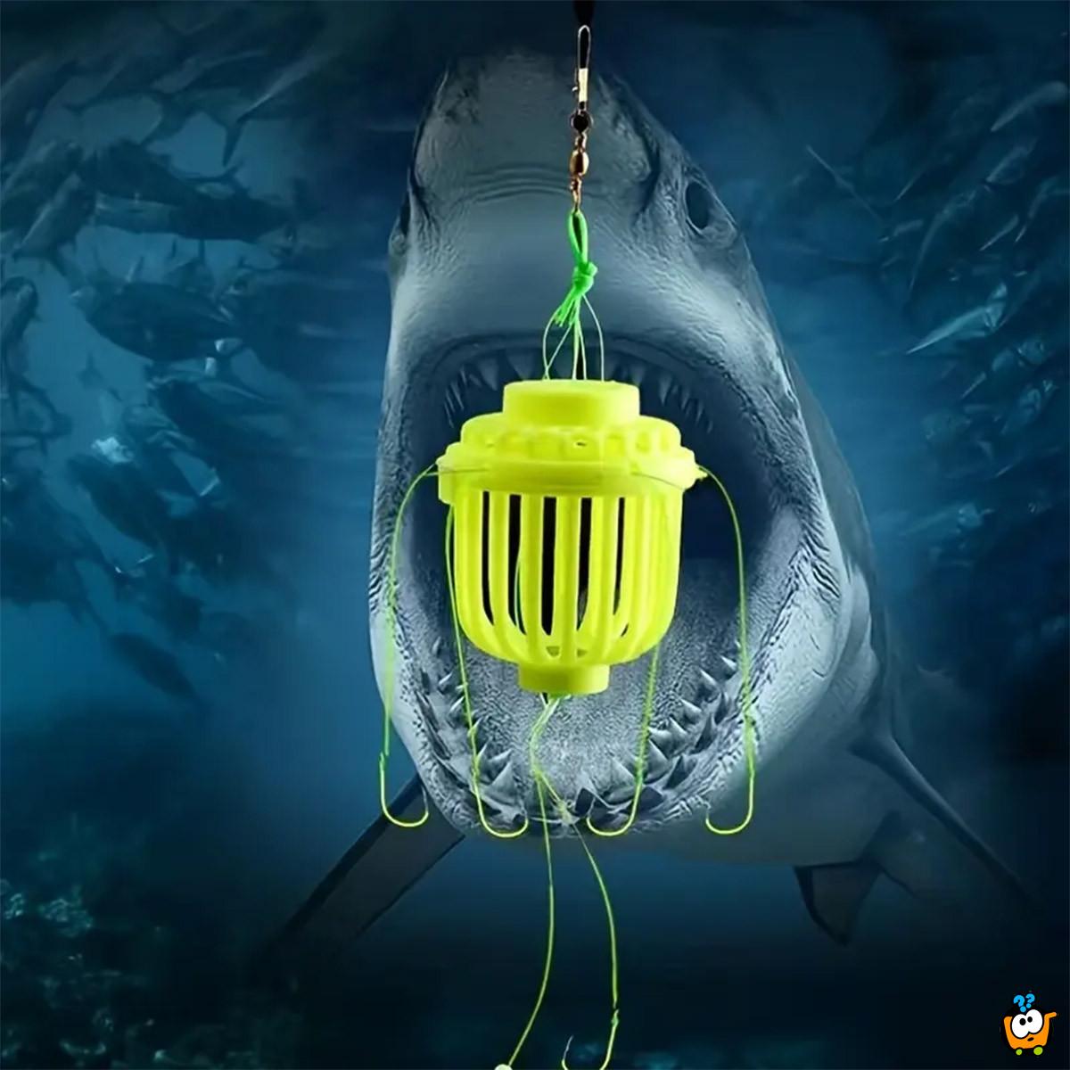 Fluorescentna zamka za ribe sa 6 udica
