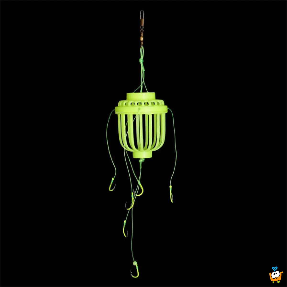 Fluorescentna zamka za ribe sa 6 udica