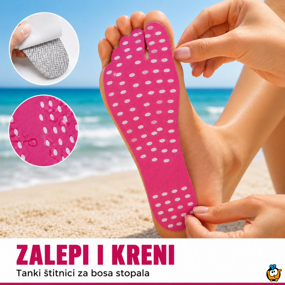 Lepljivi štitnici za stopala – za plažu, bazen i vreo pesak