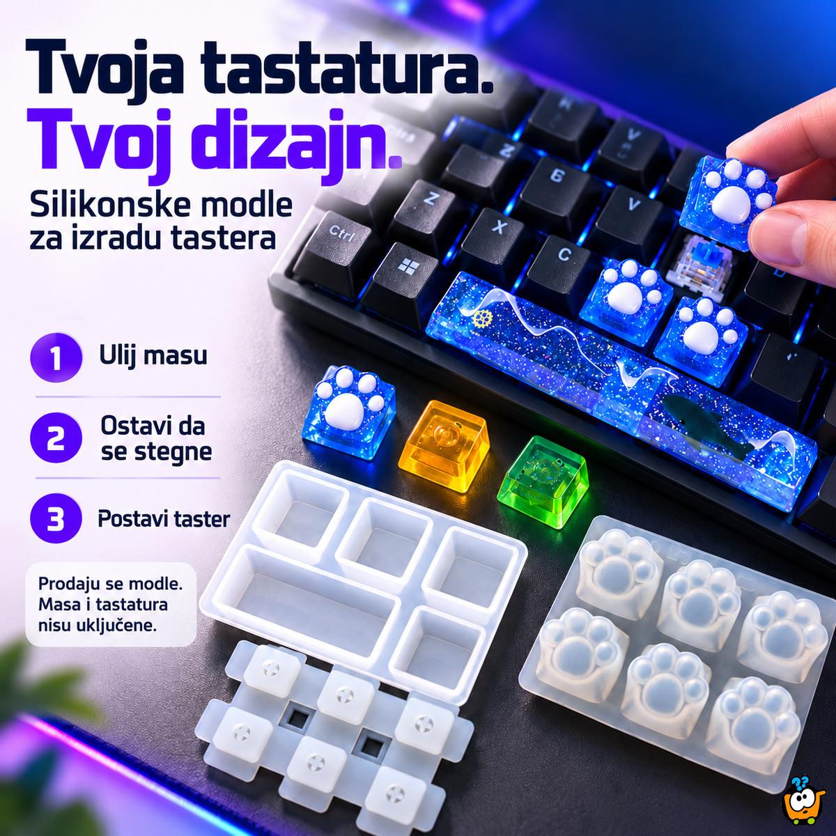 Silikonske modle za pravljenje personalizovanih tipki za tastaturu