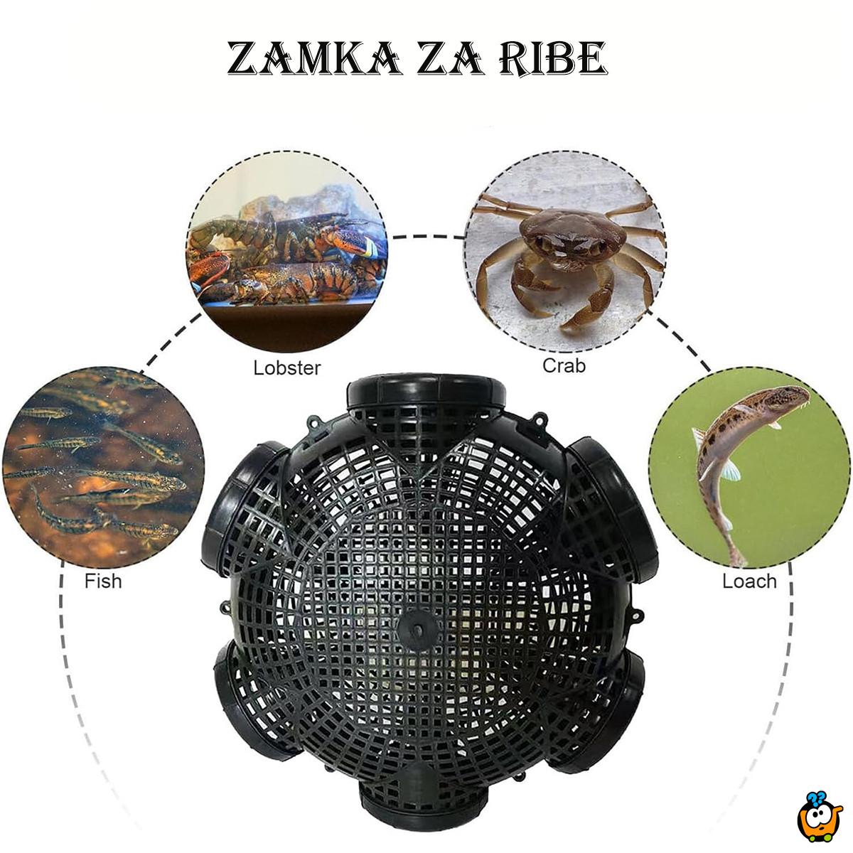 Praktična zamka za ribolov sa otvorima